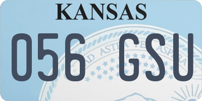 KS license plate 056GSU