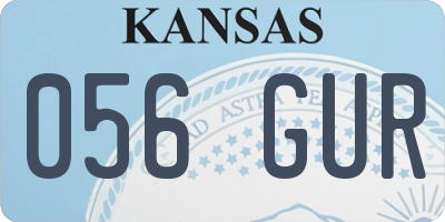 KS license plate 056GUR