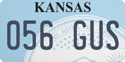 KS license plate 056GUS