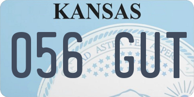 KS license plate 056GUT