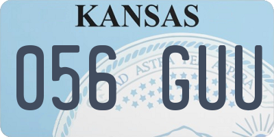 KS license plate 056GUU