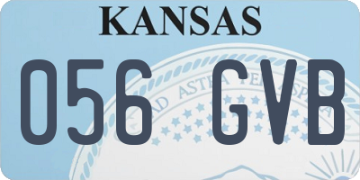 KS license plate 056GVB