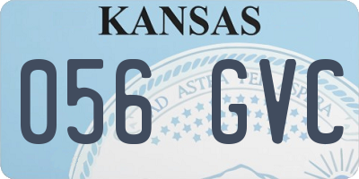 KS license plate 056GVC