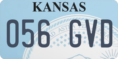 KS license plate 056GVD
