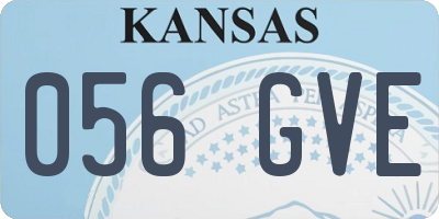 KS license plate 056GVE
