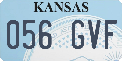 KS license plate 056GVF
