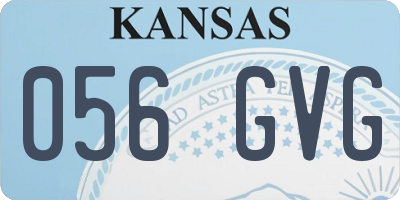 KS license plate 056GVG