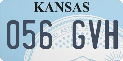KS license plate 056GVH