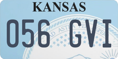 KS license plate 056GVI