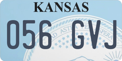 KS license plate 056GVJ