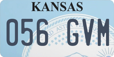 KS license plate 056GVM