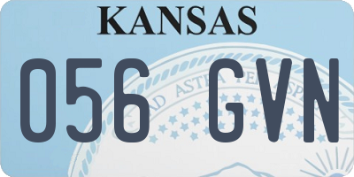 KS license plate 056GVN