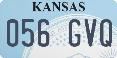 KS license plate 056GVQ