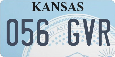 KS license plate 056GVR