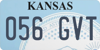 KS license plate 056GVT