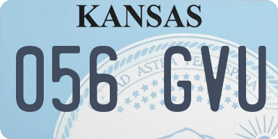 KS license plate 056GVU