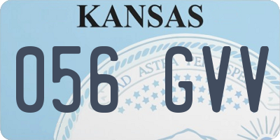 KS license plate 056GVV