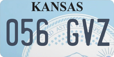 KS license plate 056GVZ