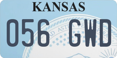 KS license plate 056GWD