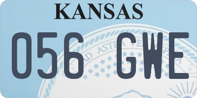 KS license plate 056GWE