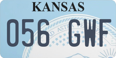 KS license plate 056GWF