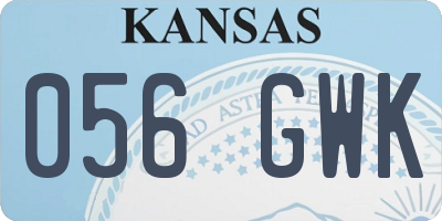 KS license plate 056GWK
