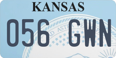 KS license plate 056GWN