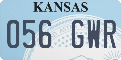 KS license plate 056GWR