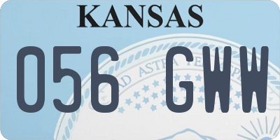 KS license plate 056GWW