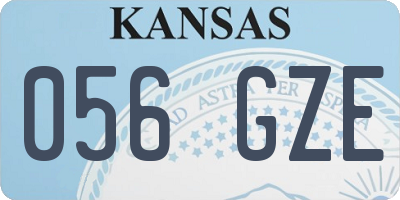 KS license plate 056GZE