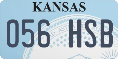 KS license plate 056HSB