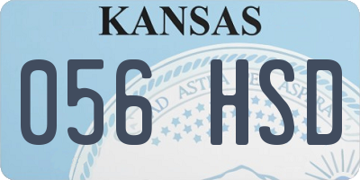 KS license plate 056HSD