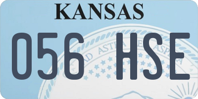 KS license plate 056HSE