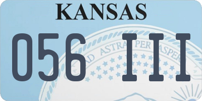 KS license plate 056III