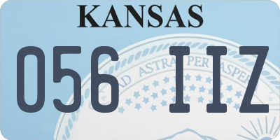 KS license plate 056IIZ