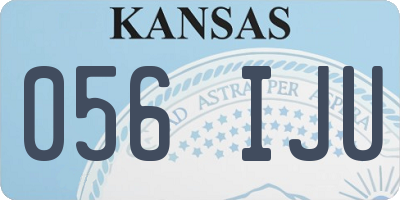 KS license plate 056IJU