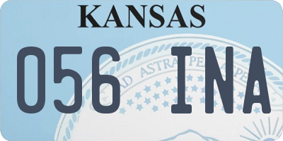 KS license plate 056INA