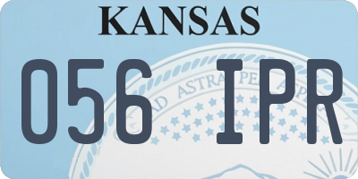 KS license plate 056IPR