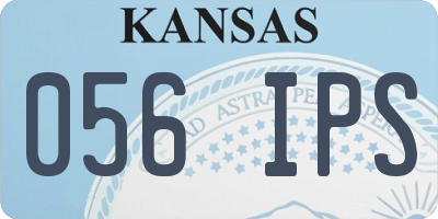 KS license plate 056IPS