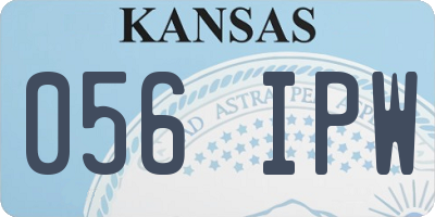 KS license plate 056IPW