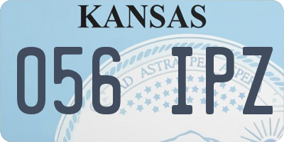 KS license plate 056IPZ