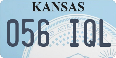 KS license plate 056IQL