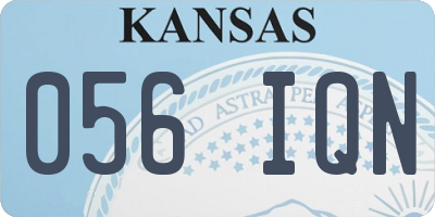 KS license plate 056IQN