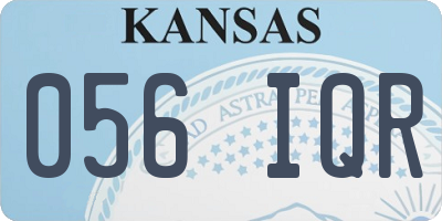 KS license plate 056IQR