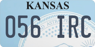 KS license plate 056IRC