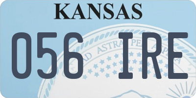 KS license plate 056IRE