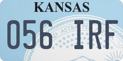 KS license plate 056IRF