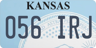 KS license plate 056IRJ