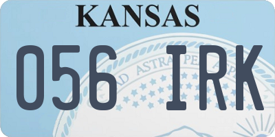KS license plate 056IRK