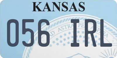 KS license plate 056IRL